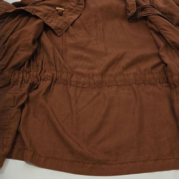 - Anthropologie Cartonnier tencel brick red light jacket 12 - Picture 8 of 10